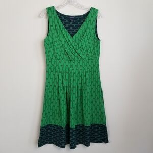 Lands' End Sleeveless V-Neck Surplice Dress Medium
